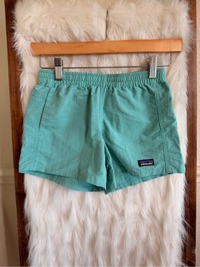 Patagonia Mint-Turquoise Girls' Elastic Waist Shorts